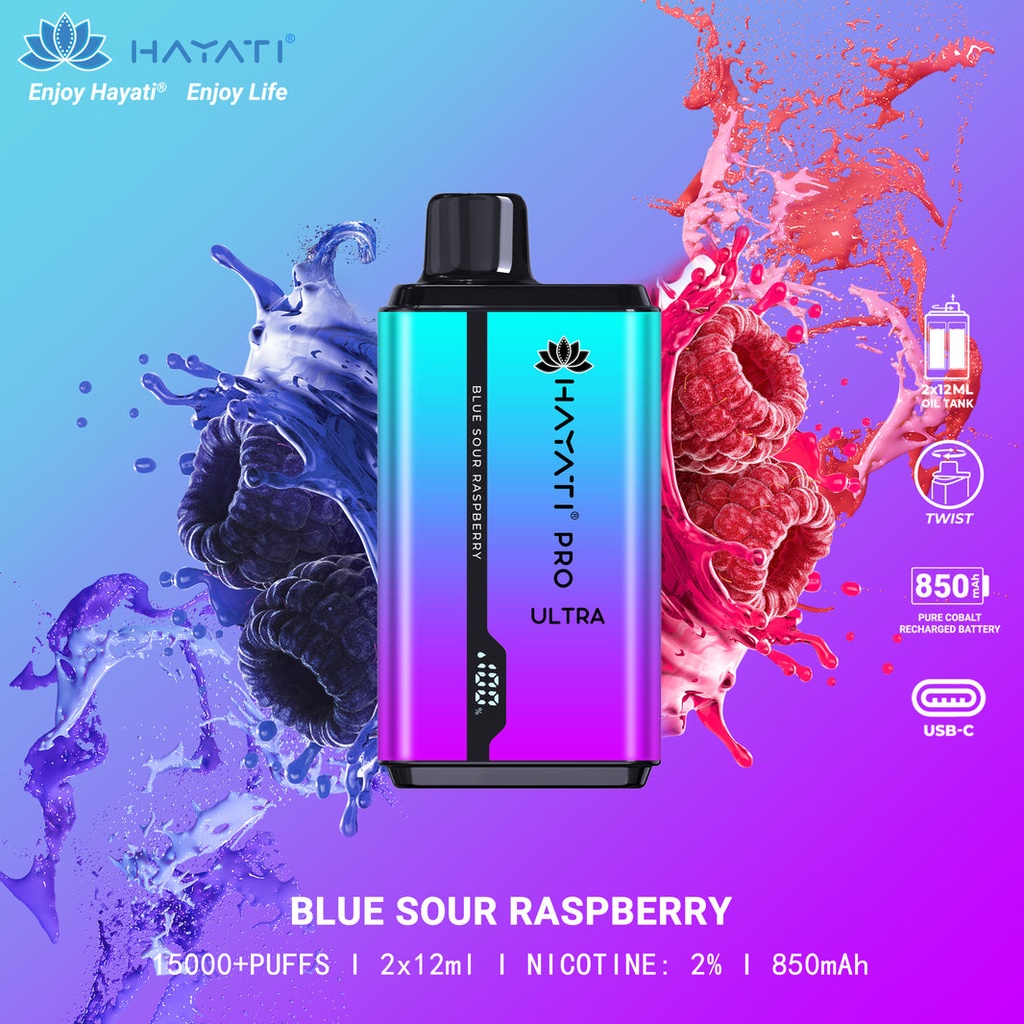 HAYATI 15K PUFF (Strawberry Raspberry)